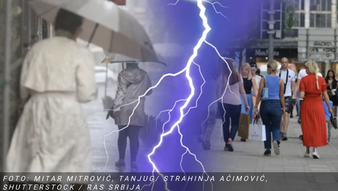 DANAS DO 32 STEPENA Kiša, pljuskovi i grmljavina u ovim delovima Srbije u naredna DVA SATA