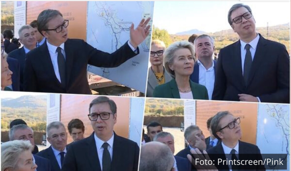 UŽIVO VUČIĆ: Predsednik Srbije sa Ursulom fon der Lajen obilazi radove na gasnom interkonektoru: Hvala EU na pomoći (FOTO)
