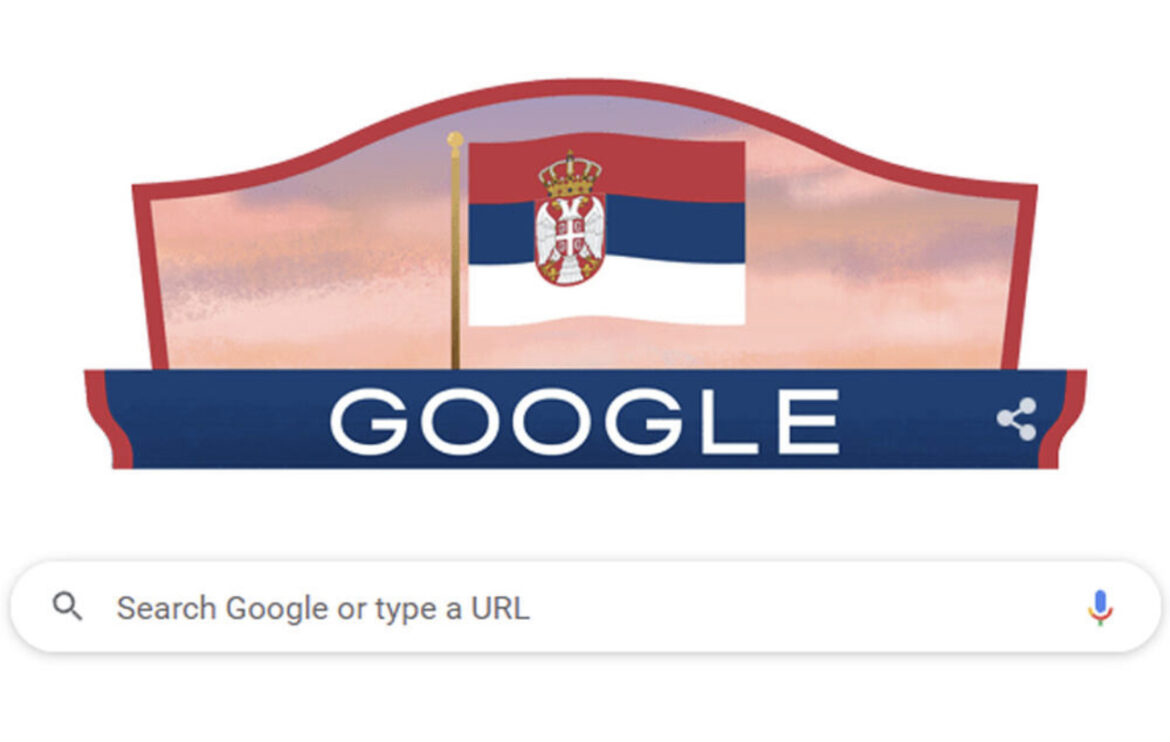 GUGL U BOJAMA SRBIJE: Ovako nam je čestitao Dan državnosti, na pretraživaču se vijori srpska zastava!