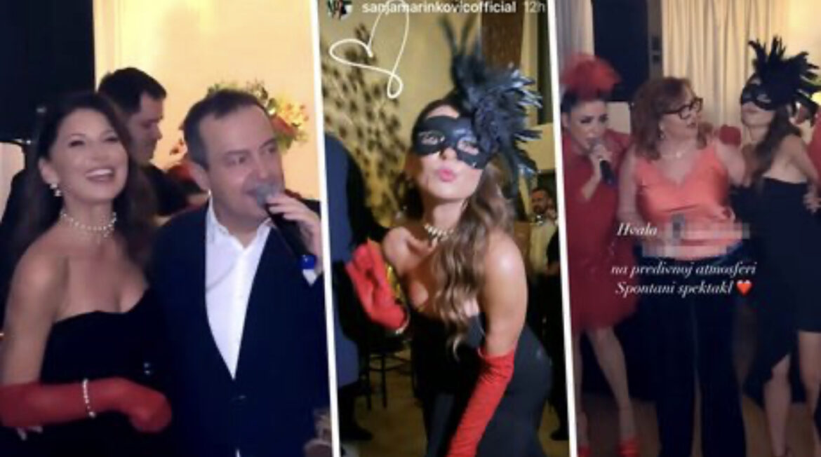 Sanja Marinović proslavila 49. rođendan pod maskama: Zapevali Dačić, Dinkić i Bekuta 