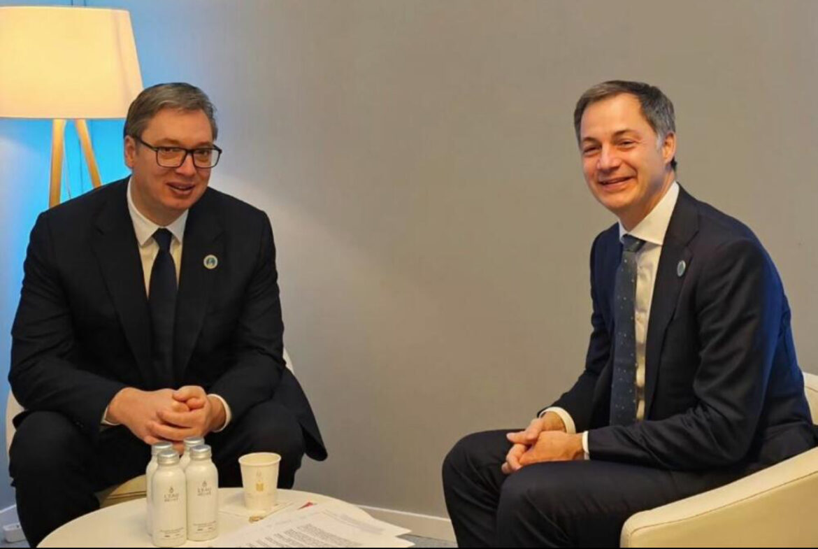 PREDSEDNIK VUČIĆ SE SASTAO SA PREMIJEROM BELGIJE: „Dobar razgovor o jačanju odnosa, kao i o ubrzanju procesa evrointegracija“￼