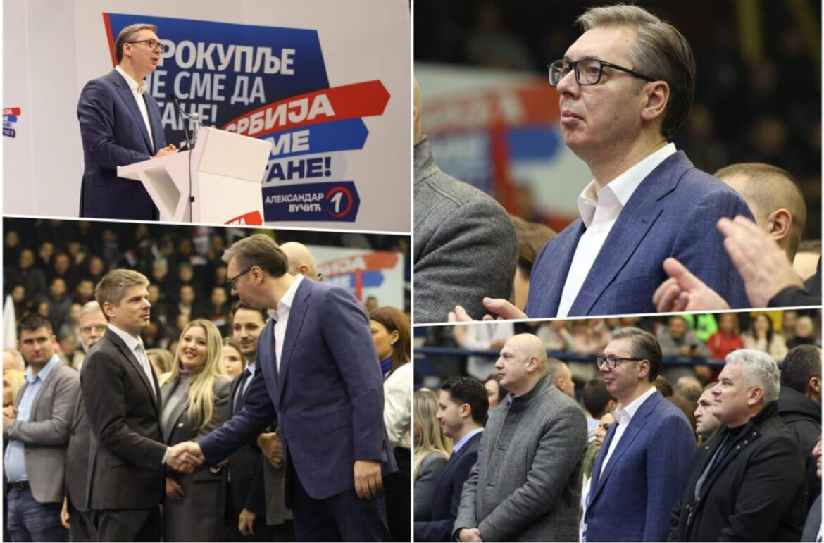 UŽIVO PREDIZBORNI SKUP LISTE „SRBIJA NE SME DA STANE“ U PROKUPLJU Vučić: Prosečne plate 2027. biće 1.400 evra, a u Prokuplju 1.000 