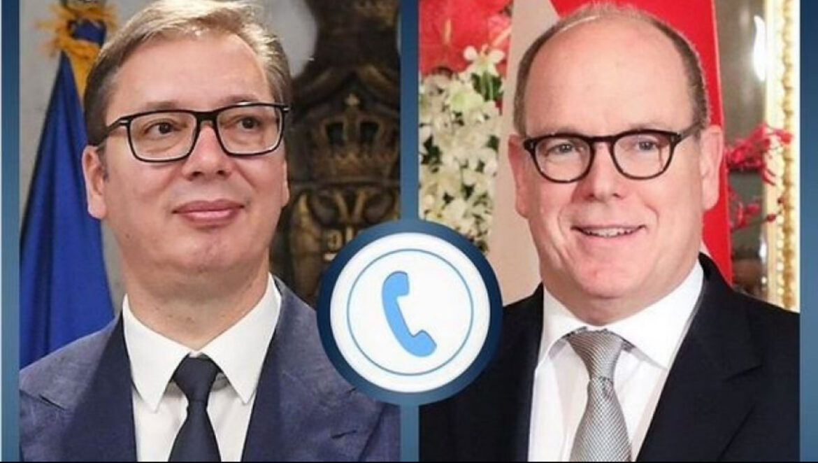 VUČIĆ RAZGOVARAO SA KNEZOM ALBERTOM II OD MONAKA: „Odnosi naših zemalja zasnovani su na velikom međusobnom poštovanju“