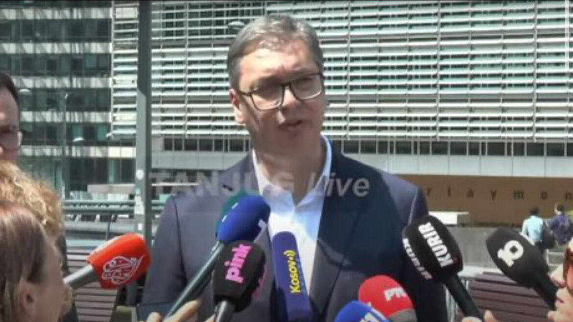 UŽIVO VUČIĆ IZ BRISELA: „Sastanka sa Kurtijem nije bilo! Ili nije smeo ili nije hteo“