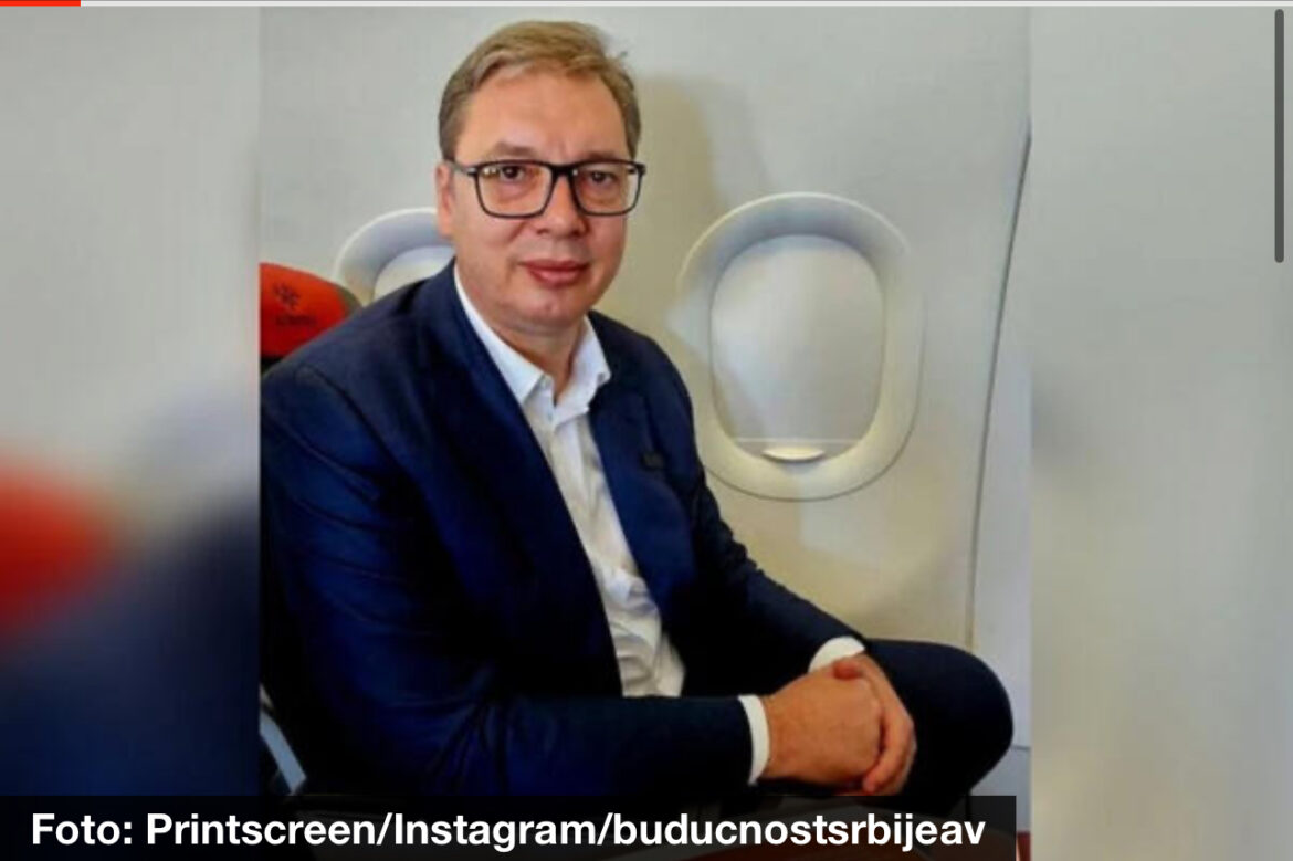 VUČIĆ KRENUO U KAIRO U DVODNEVNU POSETU: Predsednik objavio snimak iz aviona uz VAŽNU PORUKU (VIDEO) 
