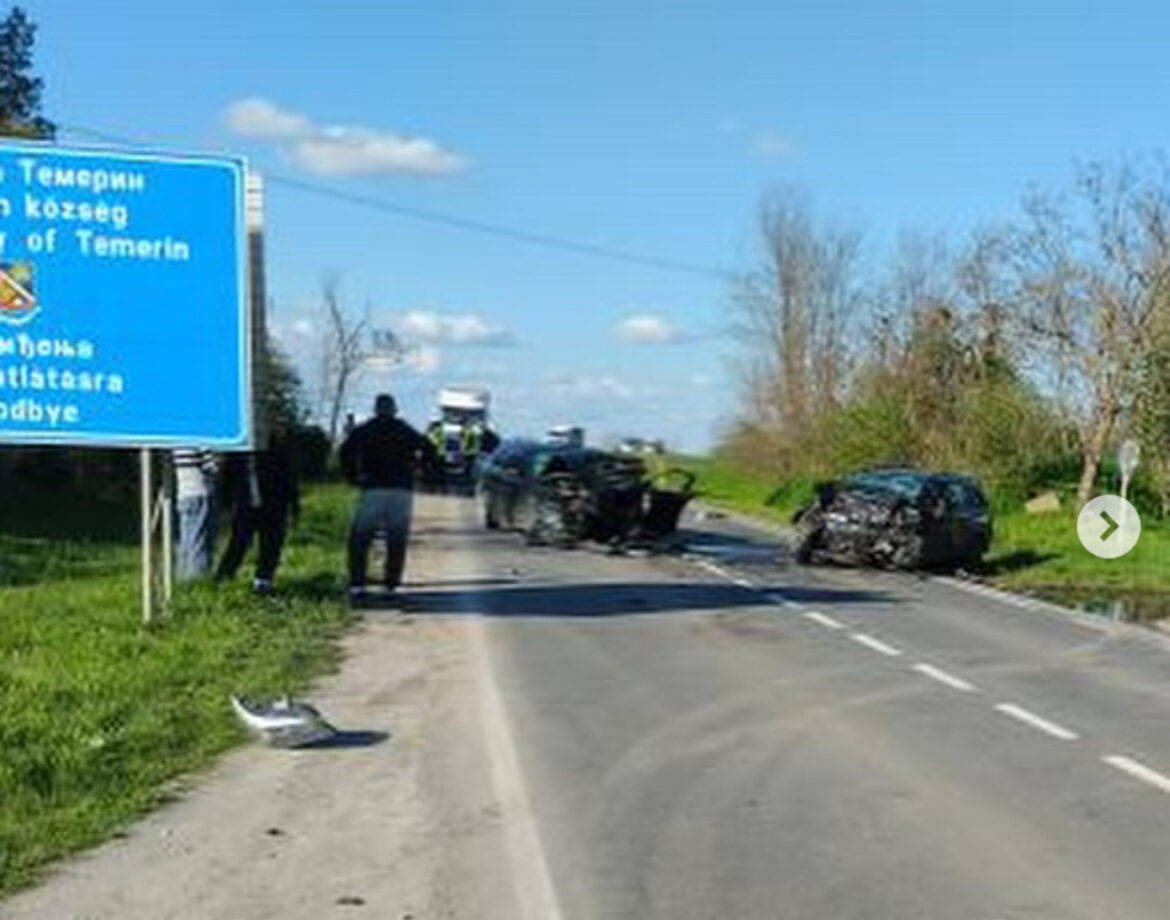 TEŠKA SAOBRAĆAJNA NESREĆA NA IZLAZU IZ TEMERINA Direktno se sudarila dva automobila: Ima povređenih (FOTO)