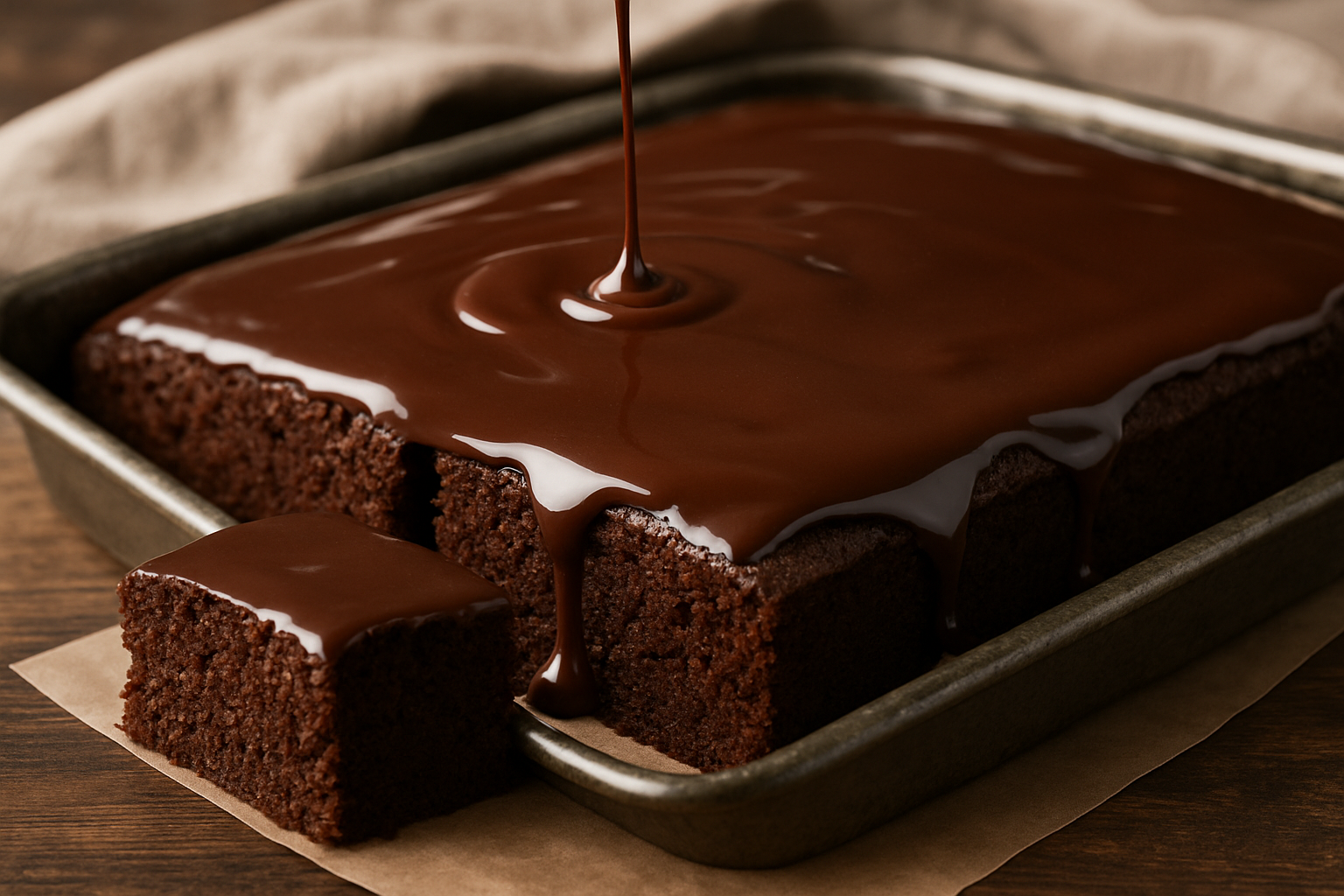 Sočan čokoladni kolač s glazurom 🍫