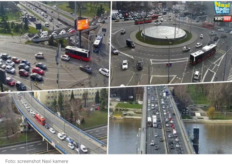 JUTARNJI ŠPIC U BEOGRADU: Gužve na Gazeli i Brankovom mostu u smeru ka Novom Beogradu (FOTO)
