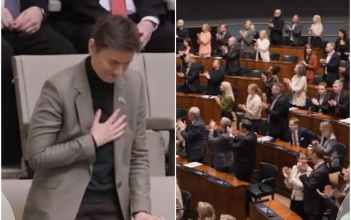 VELIKA ČAST I POŠTOVANJE ZA SRBIJU! Svi poslanici finskog parlamenta ustali i aplauzom pozdravili Anu Brnabić (VIDEO)