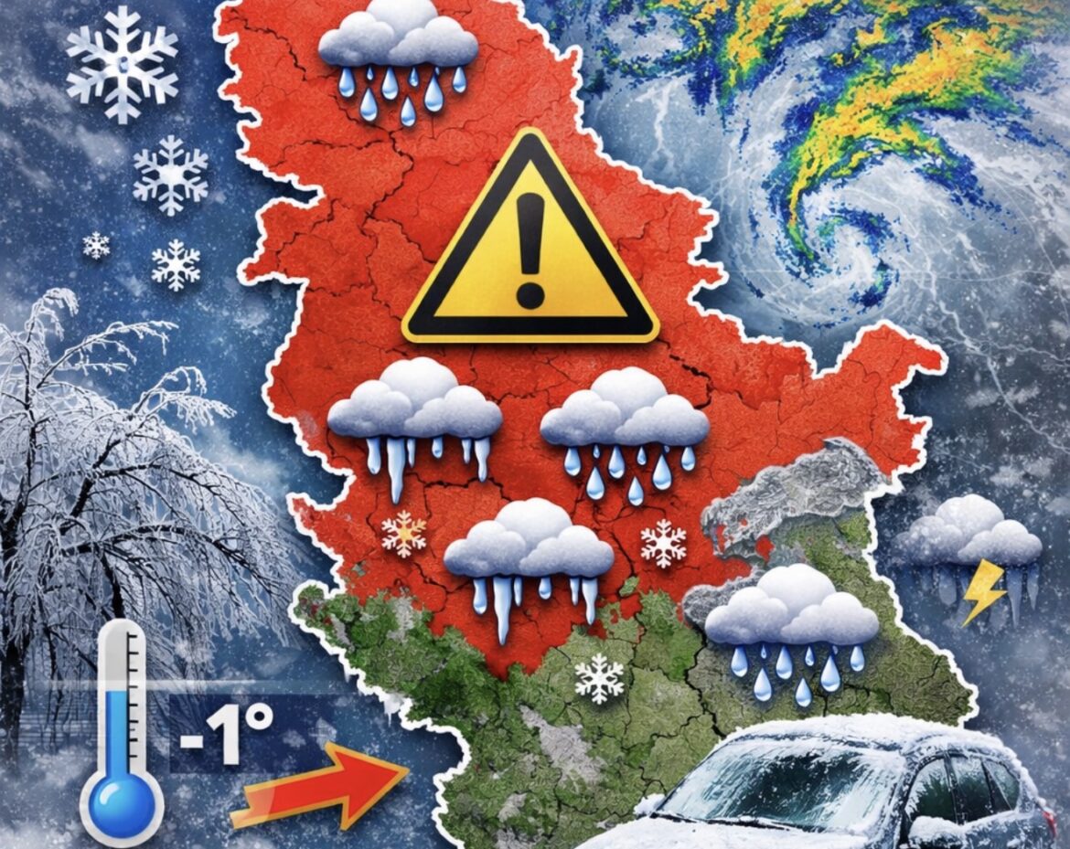 Do kraja dana i tokom večeri slaba kiša očekuje OVE delove Srbije: Evo gde će provejavati SNEG