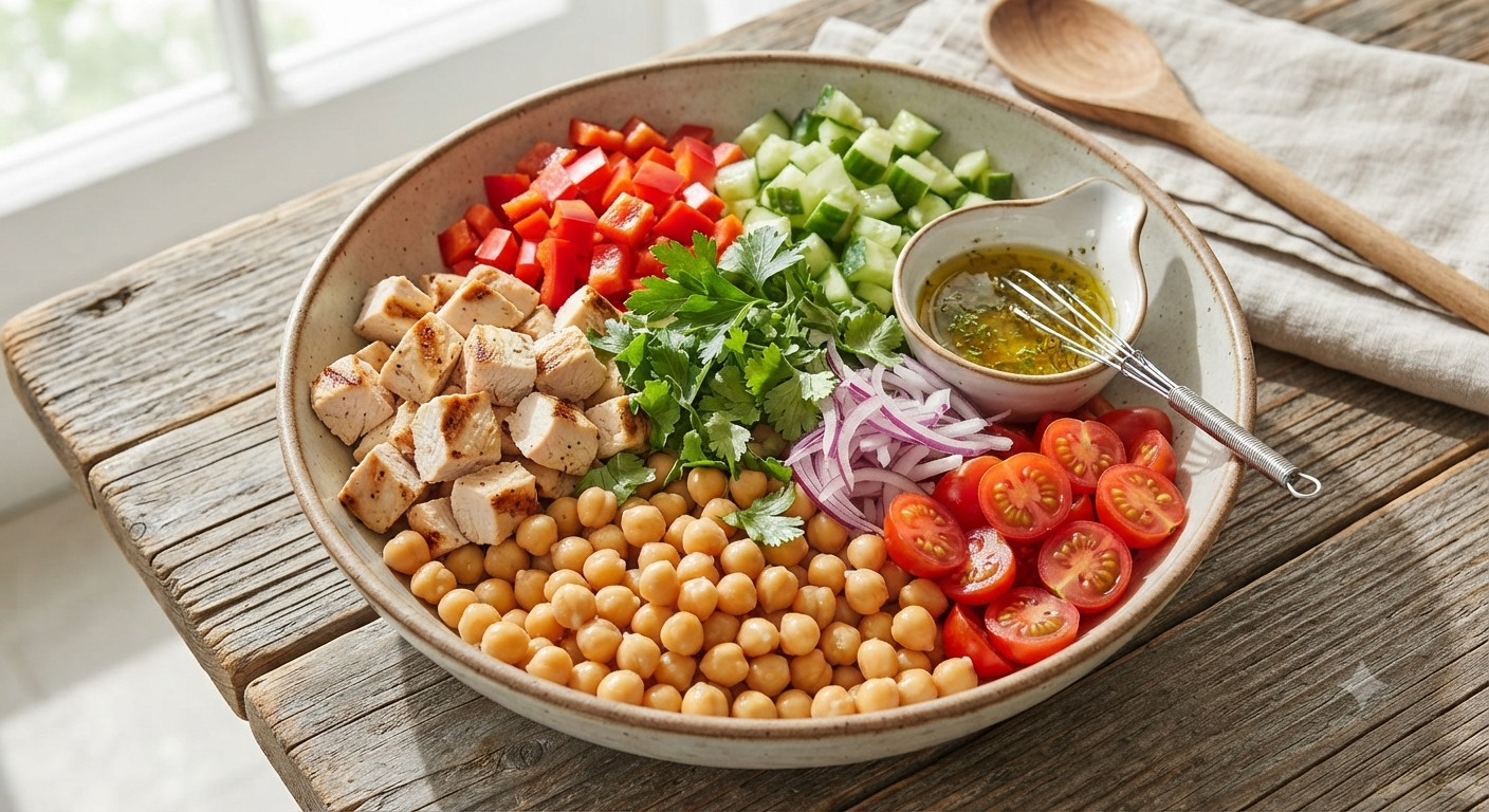 Proteinska salata sa leblebijama