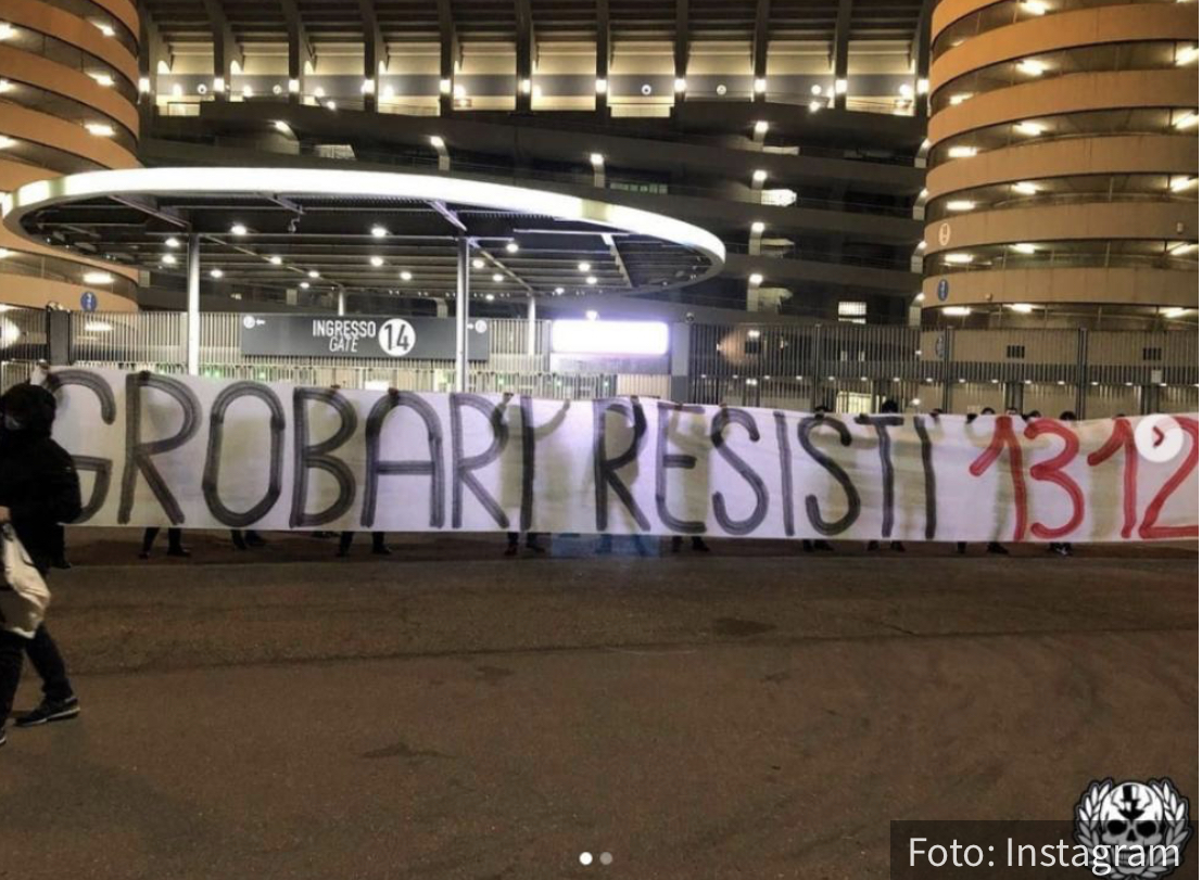 Grobari” banuli na “San Siro”: Navijači Partizana isprovocirali “delije” ispred stadiona Milana! (FOTO)