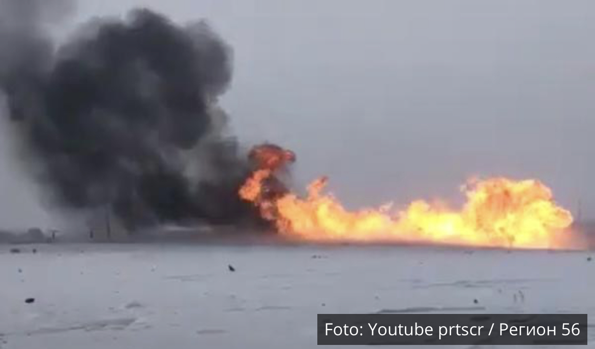 EKSPLOZIJA GASOVODA U RUSIJI: Ogromna vatra i gusti crni dim u Orenburškoj oblasti! (VIDEO)