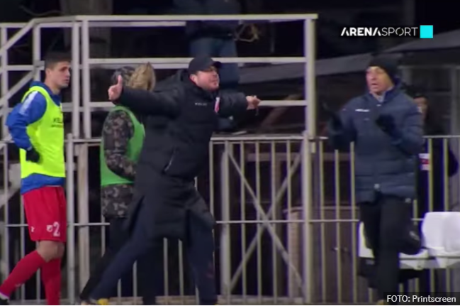 Lalatović histerisao na sudiju pre gola: Trener Vojvodine samo što nije ušao na teren! (VIDEO)