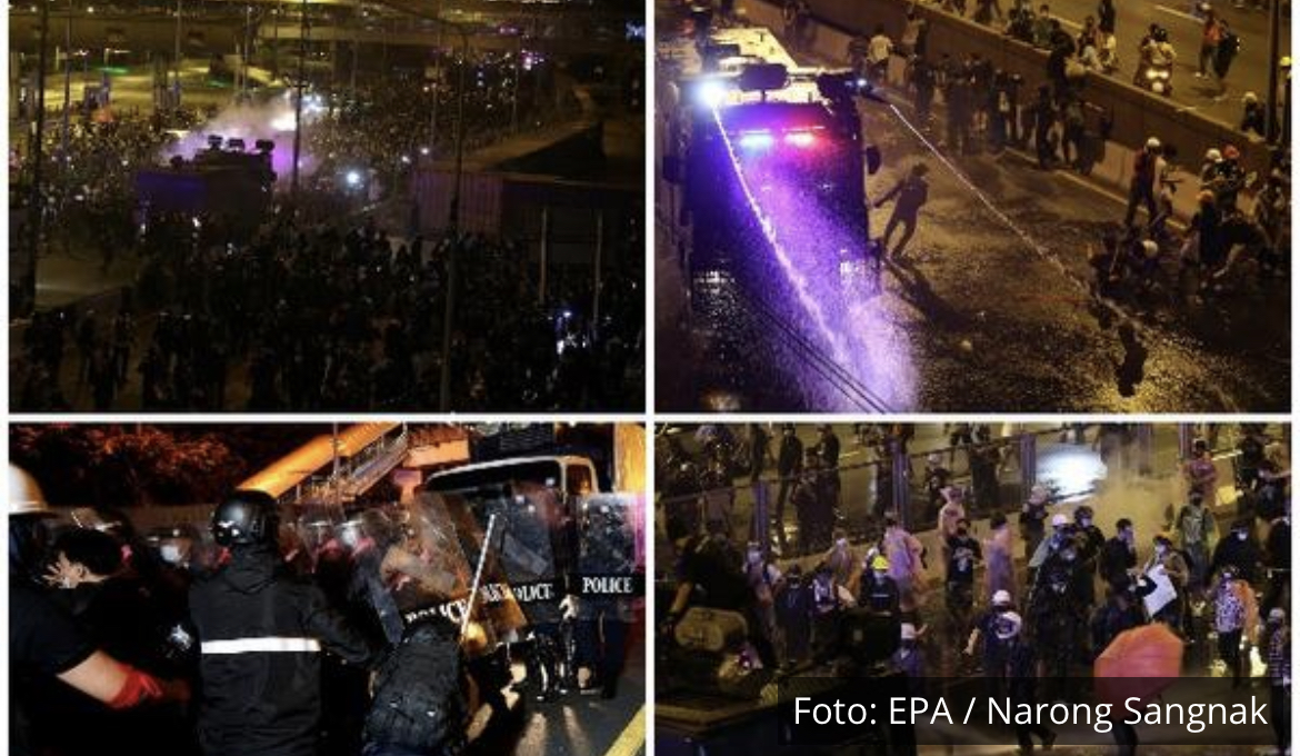 GUMENI MECI, SUZAVAC I VODENI TOPOVI NA PROTESTIMA NA TAJLANDU: Povređeno na desetine demonstarnata u BANKOKU! (FOTO)
