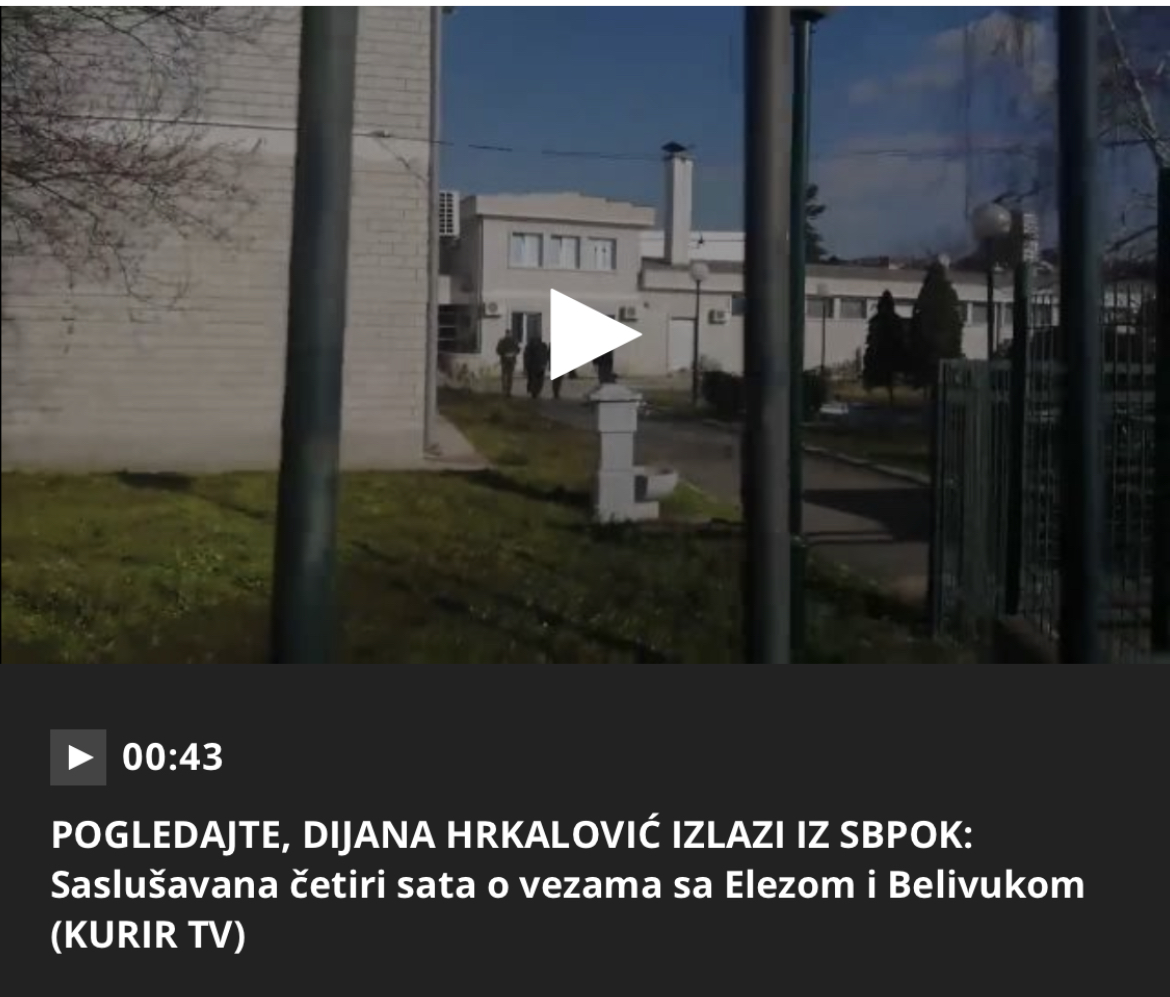 POGLEDAJTE VIDEO, DIJANA HRKALOVIĆ IZLAZI IZ SBPOK: Saslušavana četiri sata o vezama sa Elezom i Belivukom KURIR TV