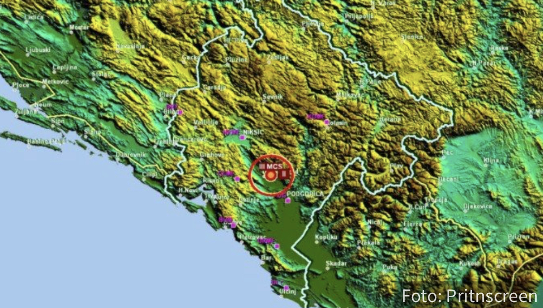 Crna Gora NE PRESTAJE da se trese: Zemljotres pogodio Danilovgrad