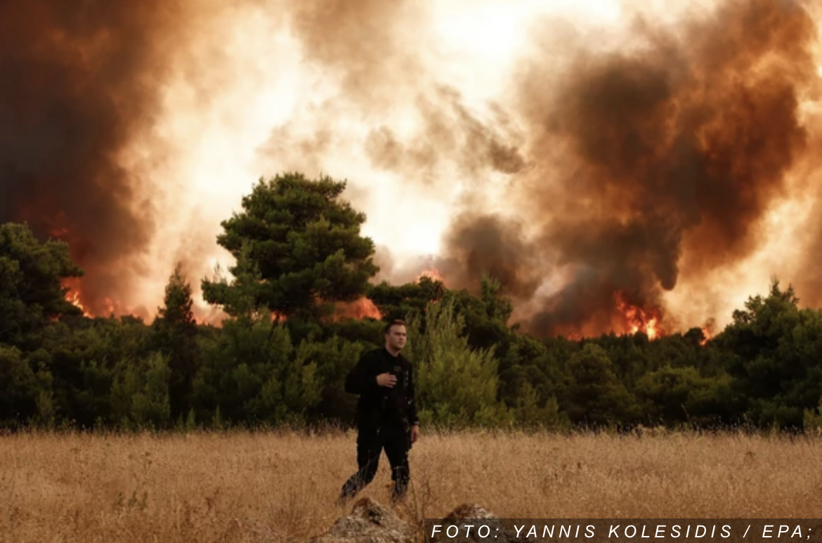 ZID TAMNOG DIMA IZNAD ATINE Razbuktali se požari u Grčkoj: Stižu upozorenja da se ne napuštaju domovi, na Eviji VATRA SIGLA DO MORA