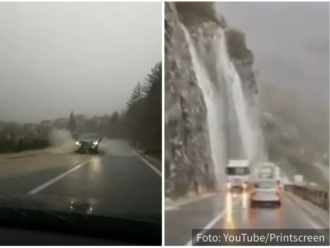 Strašno NEVREME u BiH, a i Srbija se sprema za potop: Bujica nosi sve pred sobom, reka TEČE putem (VIDEO)