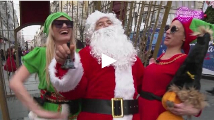 NESVAKIDAŠNJI ŠOU U CENTRU BEOGRADA! Učesnice Bara startovale Deda Mraza KREĆE NOVOGODIŠNJA EUFORIJA (VIDEO)