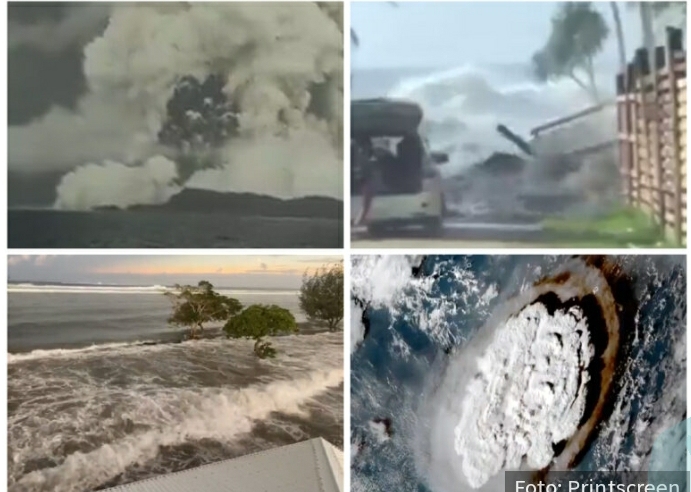 Kao da je EKSPLODIRALA atomska bomba”: Erupcija podvodnog vulkana na Tongi