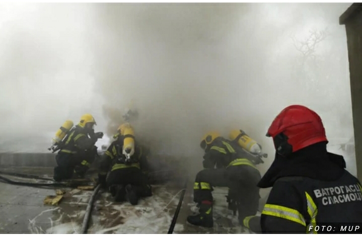 POŽAR GASI 30 VATROGASACA Sprečeno širenje vatrene stihije na Novom Beogradu
