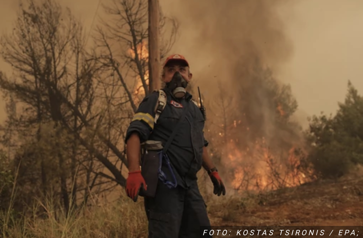 VELIKI POŽAR NA EVIJI Vatra izbila u šumi na grčkom ostrvu, naređena evakuacija sela (VIDEO)