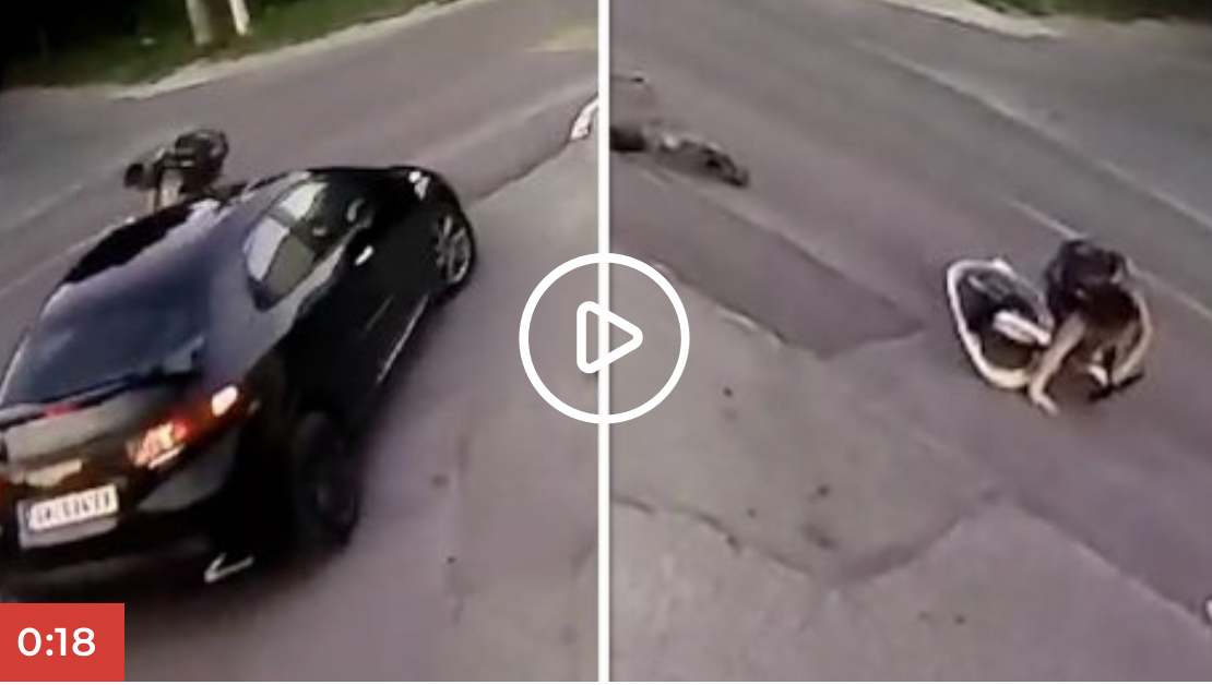 Snimak saobraćajne nesreće na Altini: Ovako je maloletni (16) vozač „honde“ udario dečaka (13) na biciklu