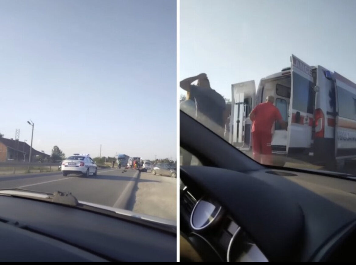 Teška SAOBRAĆAJKA na Ibarskoj magistrali: Motociklista teško povređen, zabeležene STRAŠNE scene (VIDEO)