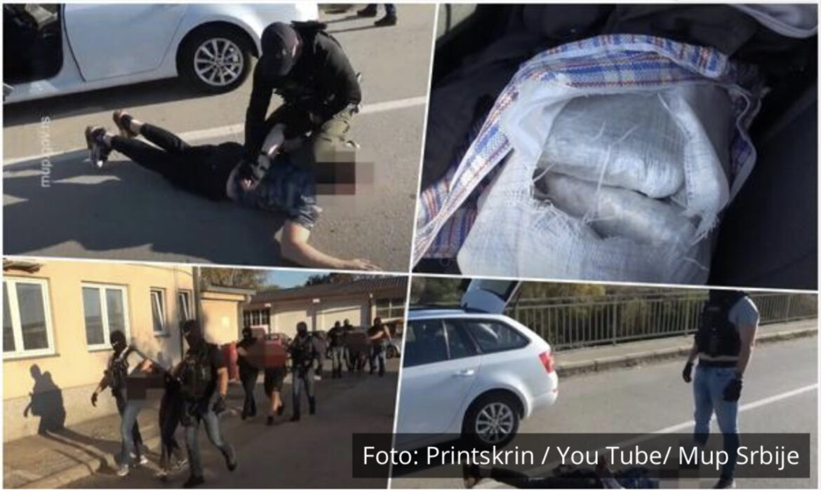 OVAKO SU UHAPŠENI DILERI DOK SU DOVOZILI DROGU SA KiM: Pogledajte munjeviti prepad na mostu NA ZADNJEM SEDIŠTU TORBA NARKOTIKA