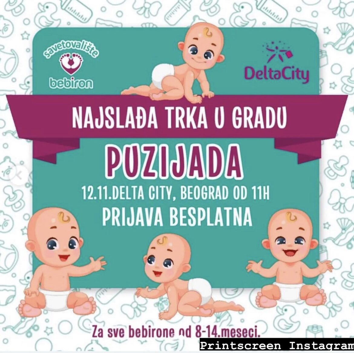 NAJSLAĐA OD SVIH TRKA: Puzijada ponovo u Beogradu, evo kako da prijavite svoju bebu
