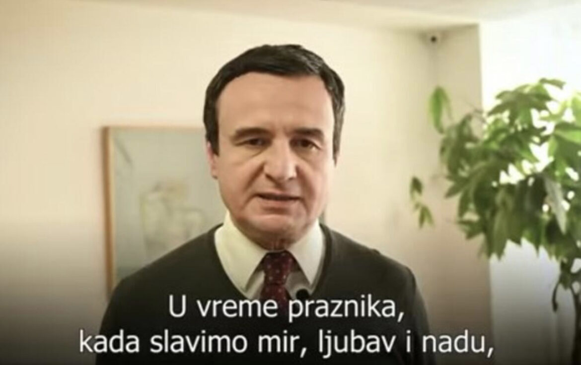 LICEMERNO: Posle 3 napada na Srbe, Kurti čestitao Božić, poslušajte šta je rekao na srpskom jeziku (VIDEO)
