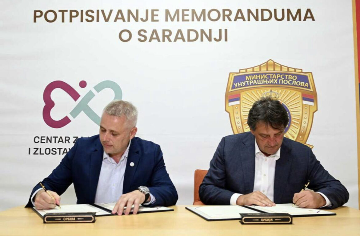 MINISTAR GAŠIĆ: Potpisan Memorandum o saradnji sa predsednikom Centra za nestalu i zlostavljanu decu 