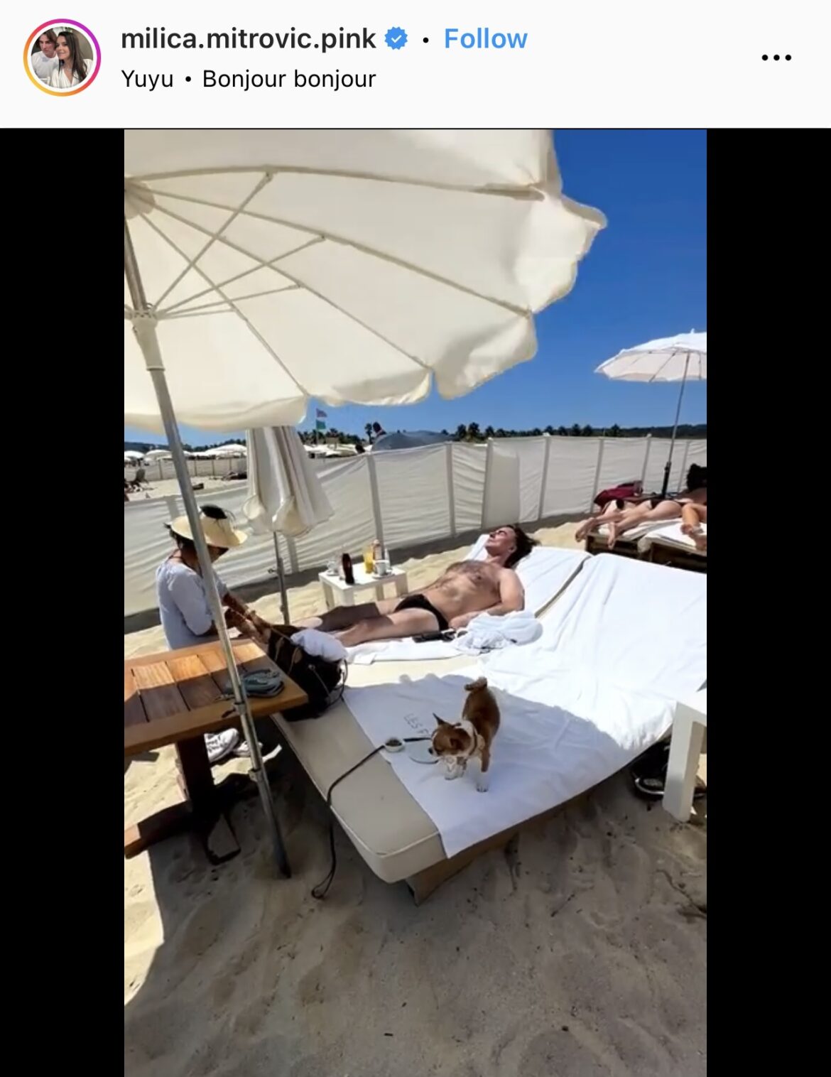 ŽELJKA MITROVIĆA MASIRAJU NA PLAŽI Milica objavila hit snimak muža, leži u kupaćem na Azurnoj obali i ovako se relaksira (VIDEO)