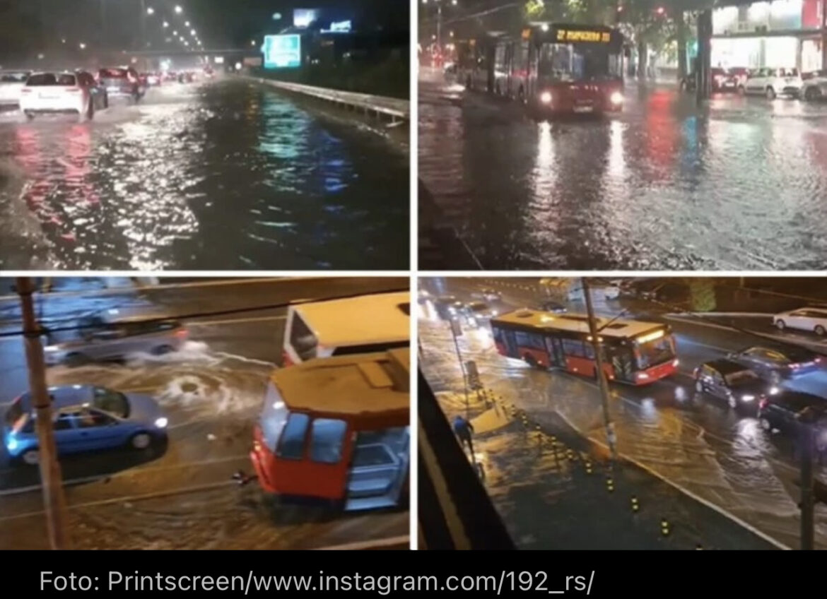 DELOVI SRBIJE POD VODOM! Reke teku ulicama Beograda, Čačka, Mladenovca, kiša pada kao iz kabla! (VIDEO)