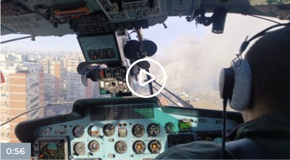 Snimci iz pilotske kabine: Kako su helikopteri MUP Srbije obuzdavali vatrenu stihiju nad Novim Beogradom