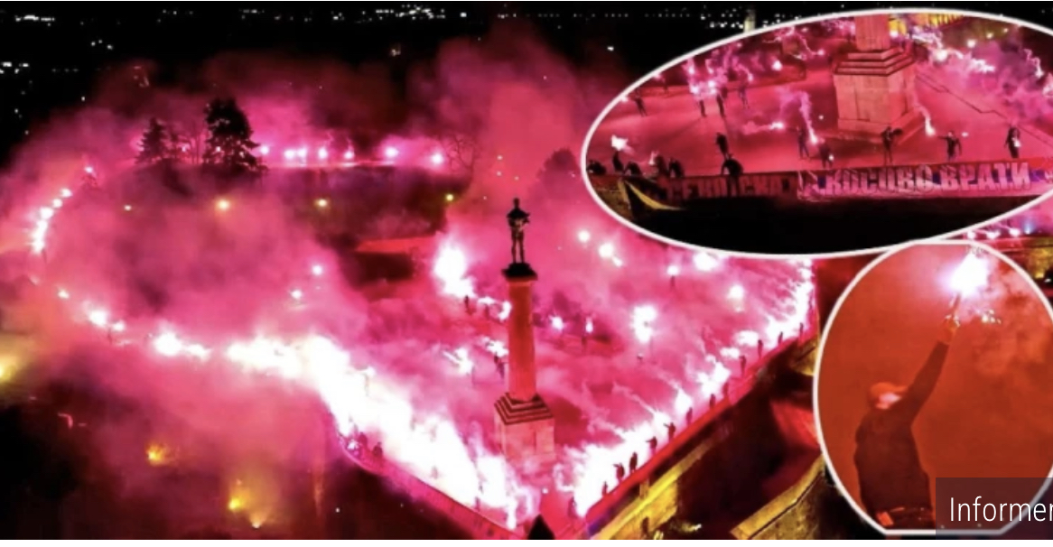 Beograd pamti srcem! Nestvarni prizori na Kalemegdanu, tačno u ponoć zasvetlela tvrđava: Slava našim herojima (VIDEO)