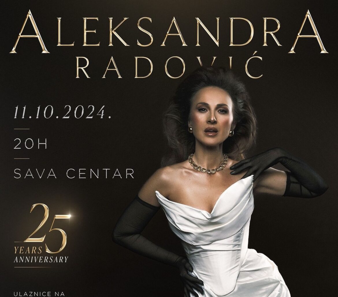 Aleksandra Radović obeležava 25 godina karijere spektakularnim koncertom u Sava Centru