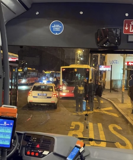 HAOS NA LINIJI 15! Autobusu otkazale kočnice: Izleteo sa puta, pa se zakucao u hidrant