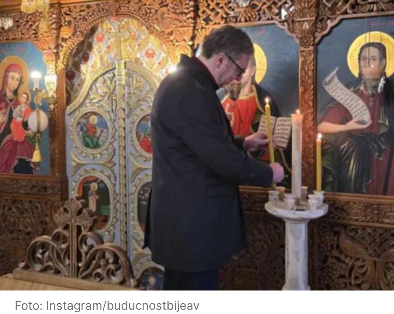„UPALIO SVEĆU I POMOLIO SE BOGU“ Predsednik Vučić obišao manastir&hellip;