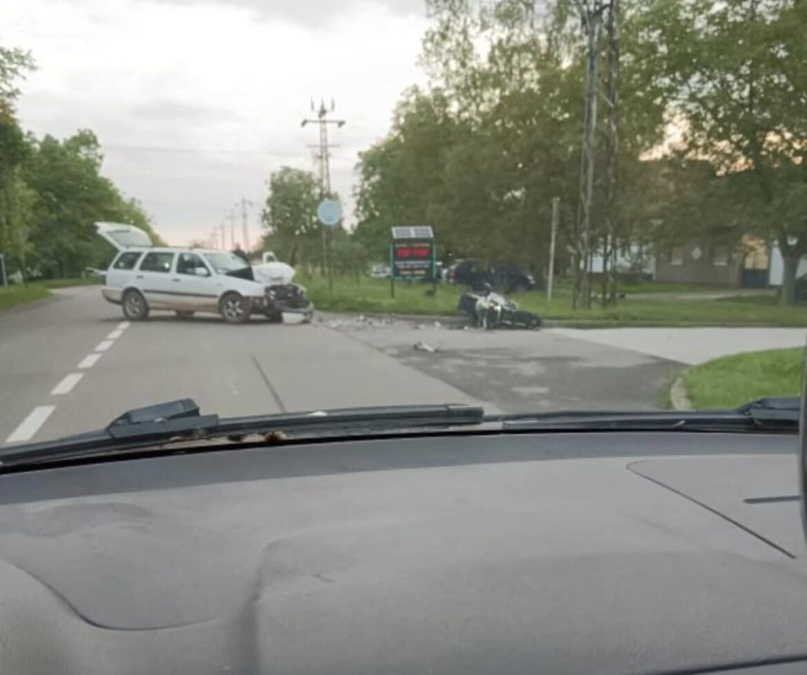 TEŽAK SUDAR AUTO I MOTORA U ZRENJANINU! Motociklista na mestu ostao mrtav