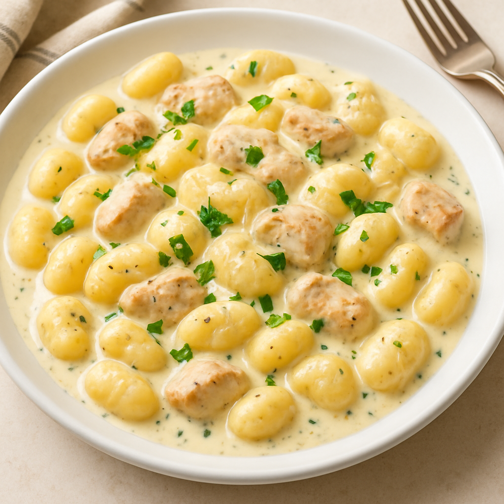 Brzinski recept za ukusne njoke u belom sosu sa piletinom: