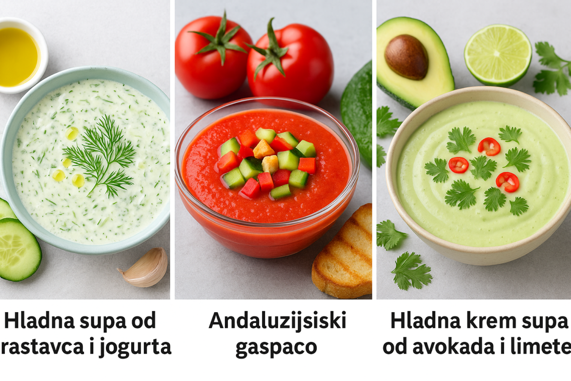 🥒 1. Hladna supa od krastavca i jogurta (tzatziki supa)