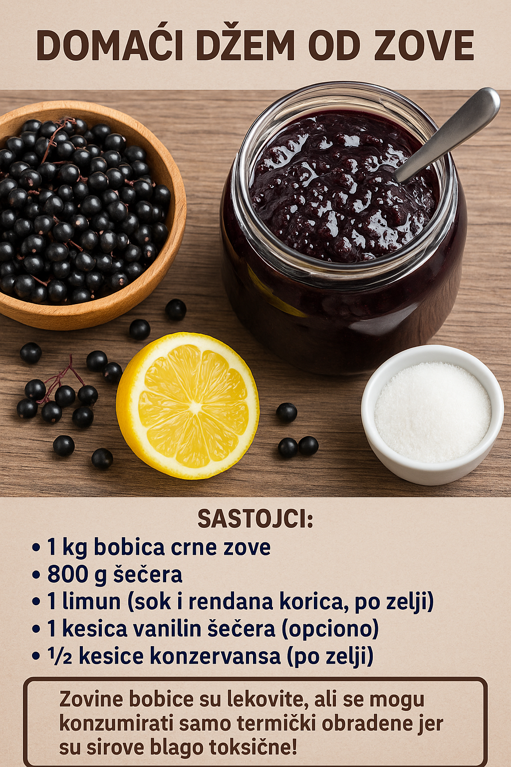 🍇 Domaći džem od zove