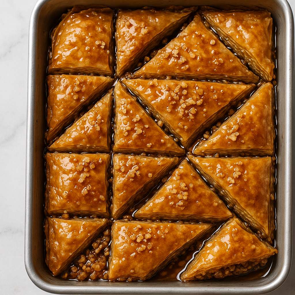 Savršen slatkiš za Badnji dan, baklava sa orasima i mednim sirupom