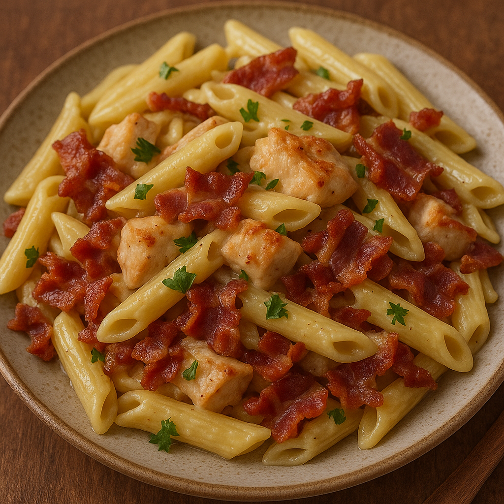 Pasta sa piletinom i slaninom