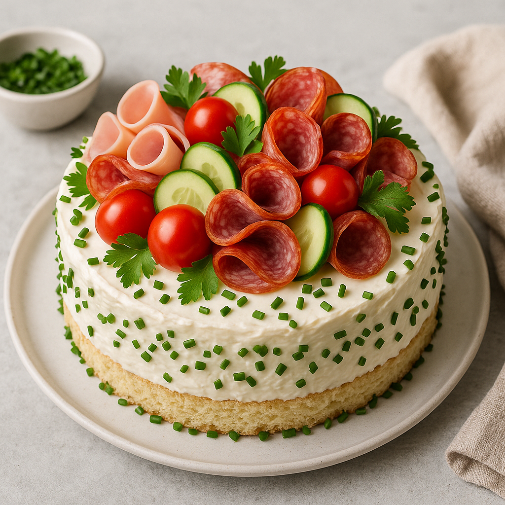 Slana torta sa filom od piletine