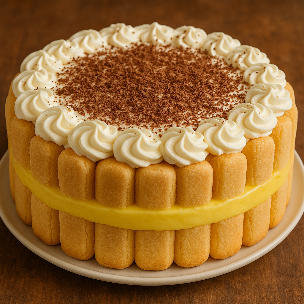 🍰 Torta sa piškotama i žutim filom