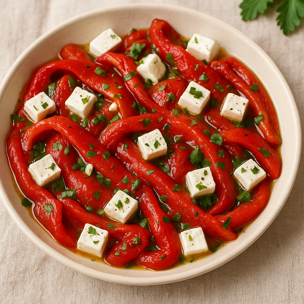 🥗 Salata sa pečenim paprikama i feta sirom