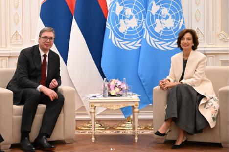PREDSEDNIK VUČIĆ SE SASTAO SA DIREKTORKOM UNESKA: Radujem se budućim koracima koji će omogućiti da Srbija sačuva svoje kulturno i istorijsko blago